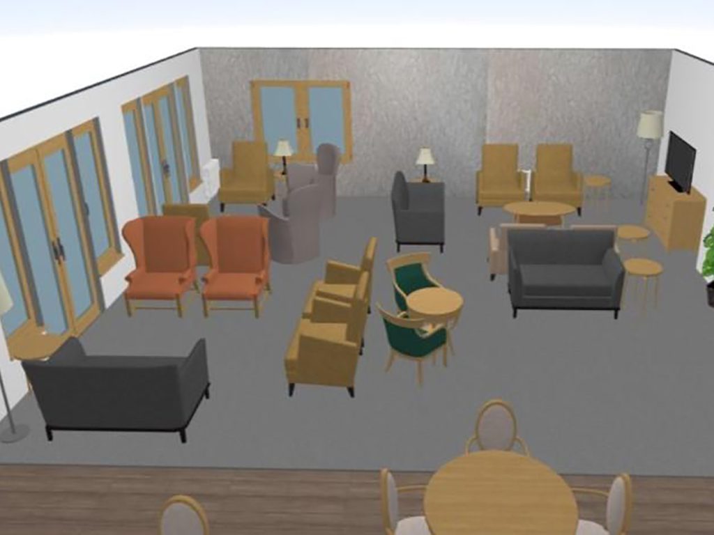 Care Home Lounge Furniture layout