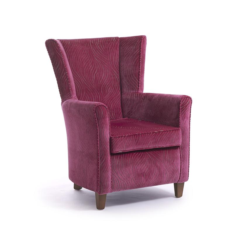 Adeline High Back Chair with Wings