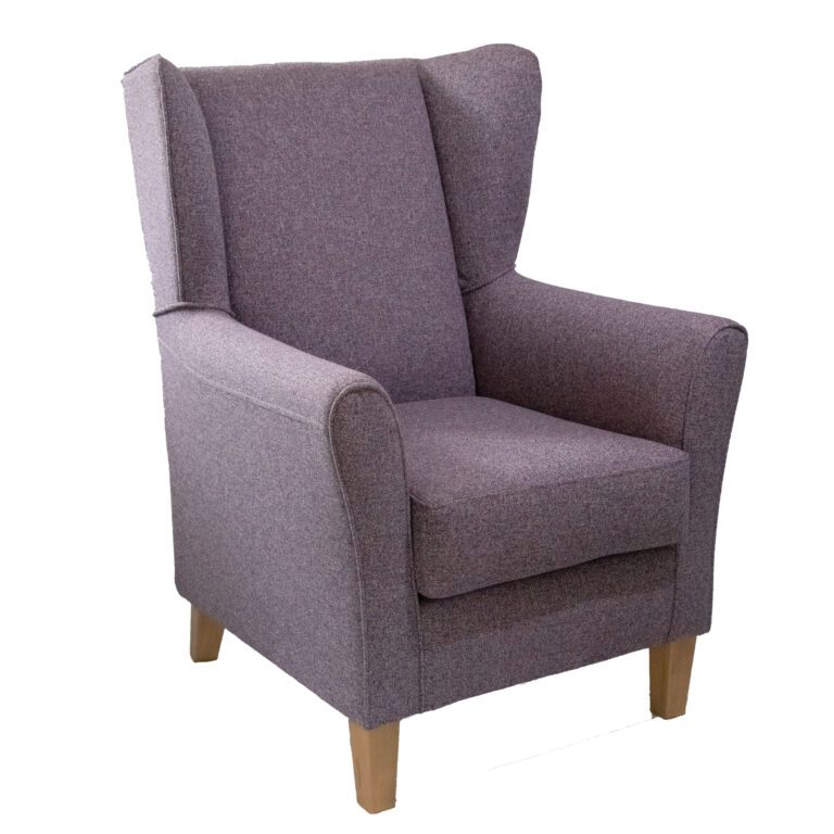 Alice Highback Chair With Wings - grape