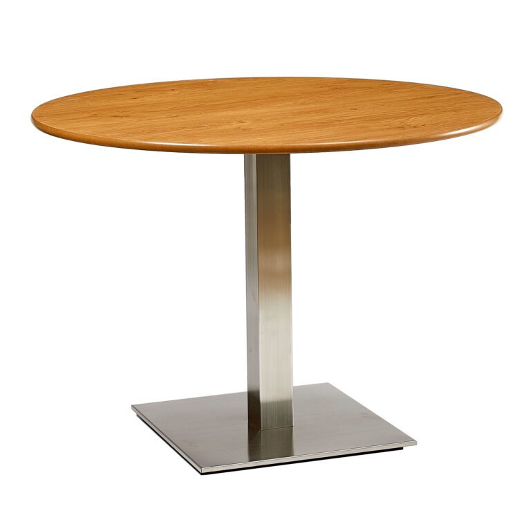 Luca Circular 4 Seater Pedestal Table - oak