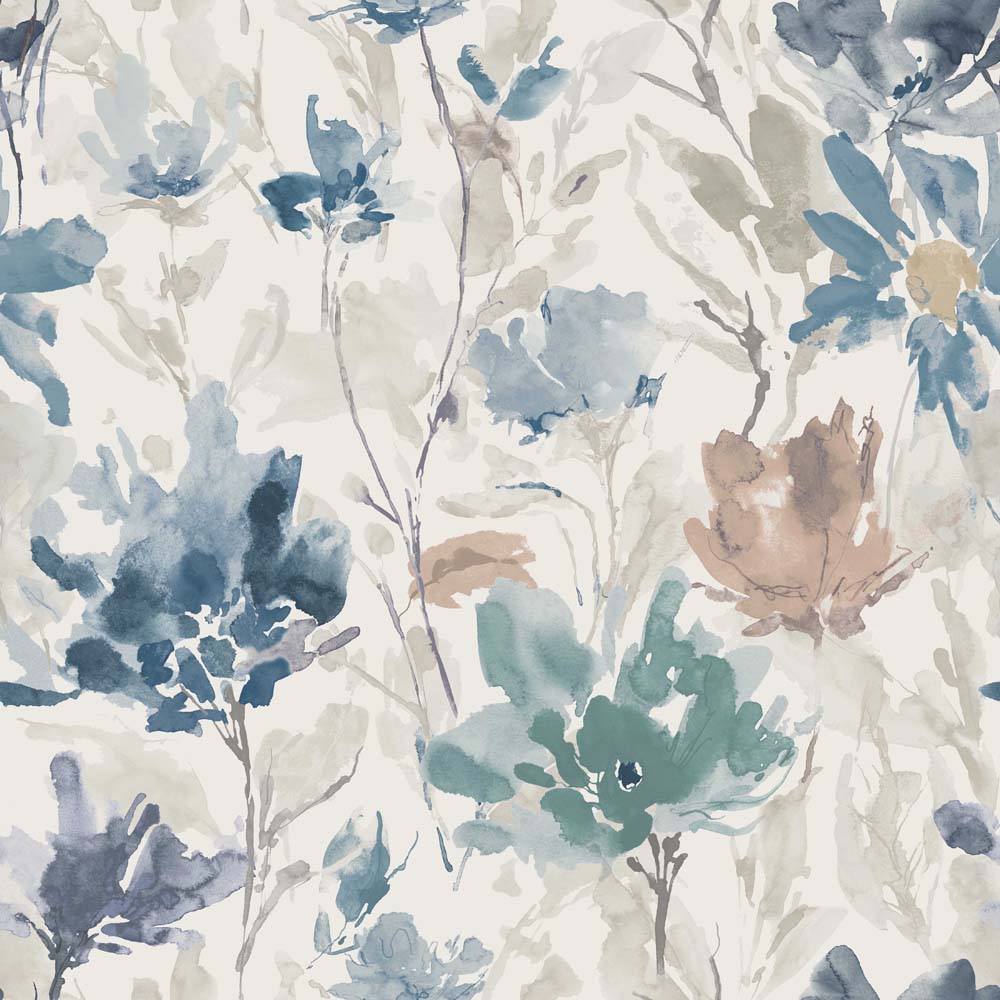 Serene Flora Slate Blue