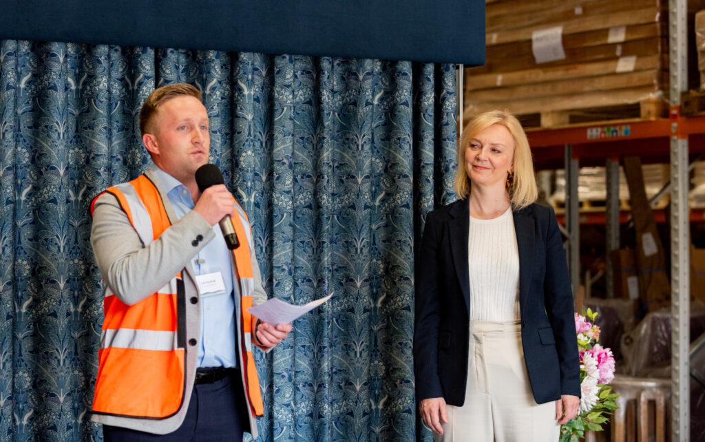 Liz Truss Carl Southall Furncare